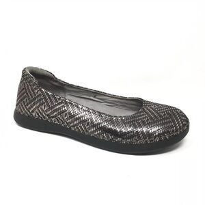 Alegria Petal Pewter Dazzler Ballet Flat Shoes 8 comfort closed toe